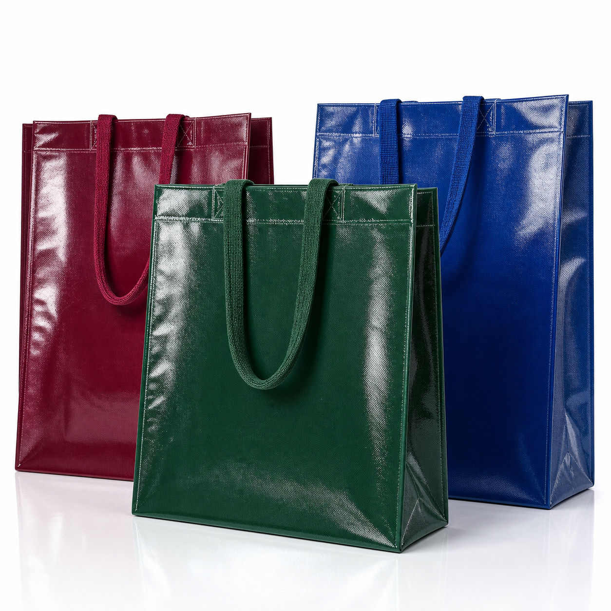 Glossy laminated leader bags